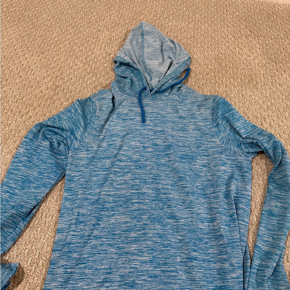 Blue Heathered Hoodie